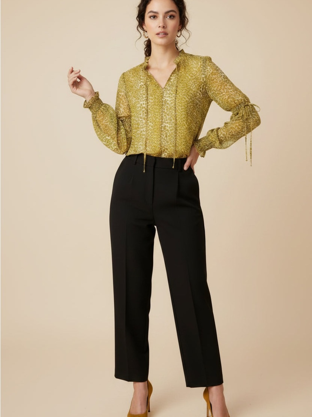 Diane Von Furstenberg Leopard Print Silk Blouse